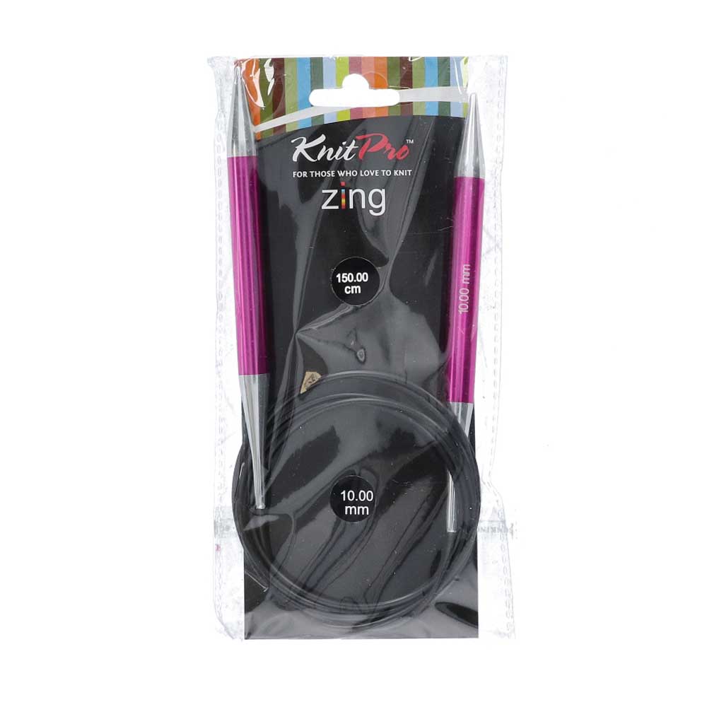 KnitPro Zing Rondbreinaalden 150cm 10,00mm