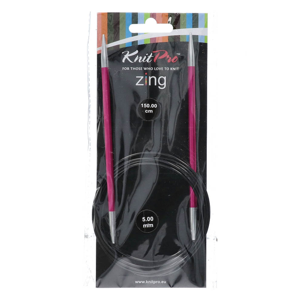 KnitPro Zing Rondbreinaalden 150cm 5,00mm