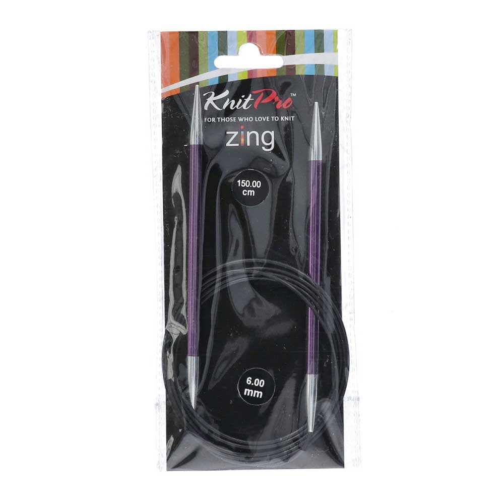KnitPro Zing Rondbreinaalden 150cm 6,00mm