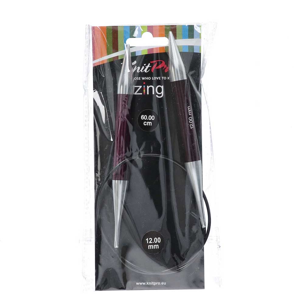 KnitPro Zing Rondbreinaalden 60cm 12,00mm