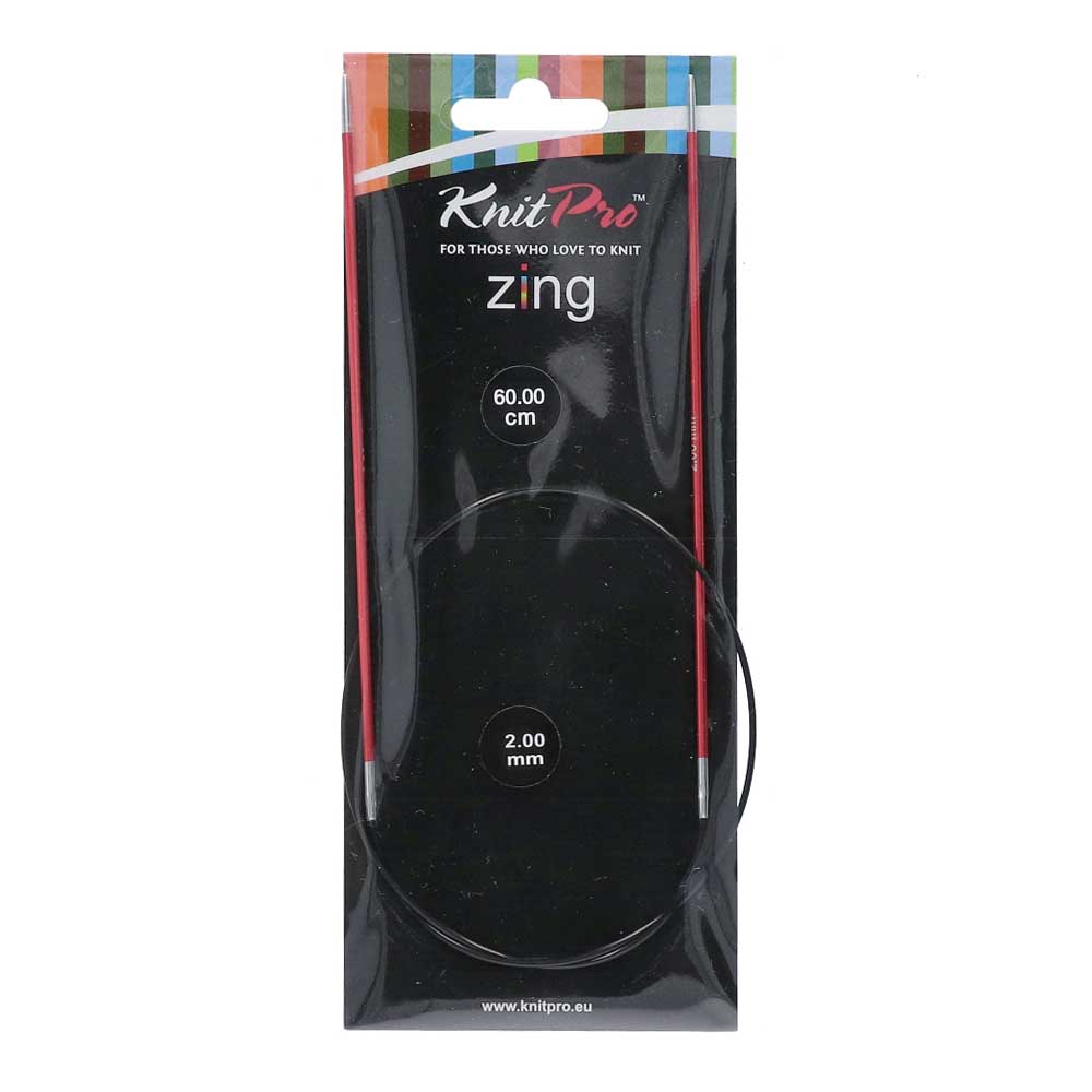 KnitPro Zing Rondbreinaalden 60cm 2,00mm