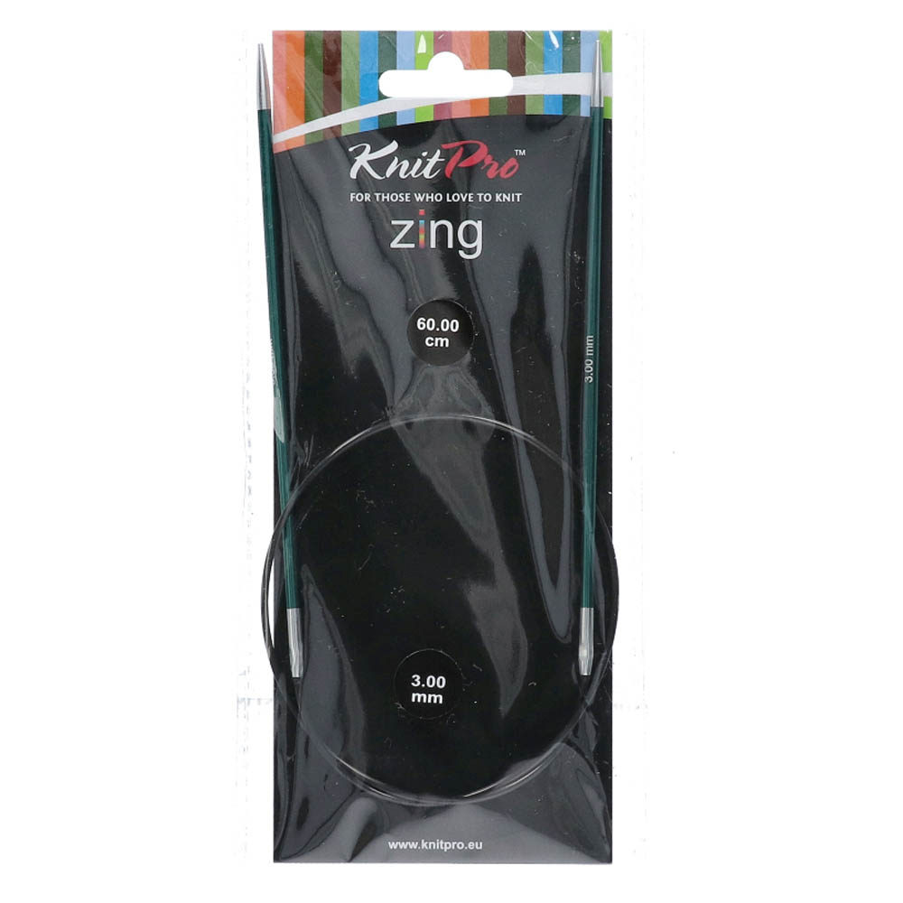 KnitPro Zing Rondbreinaalden 60cm 3,00mm