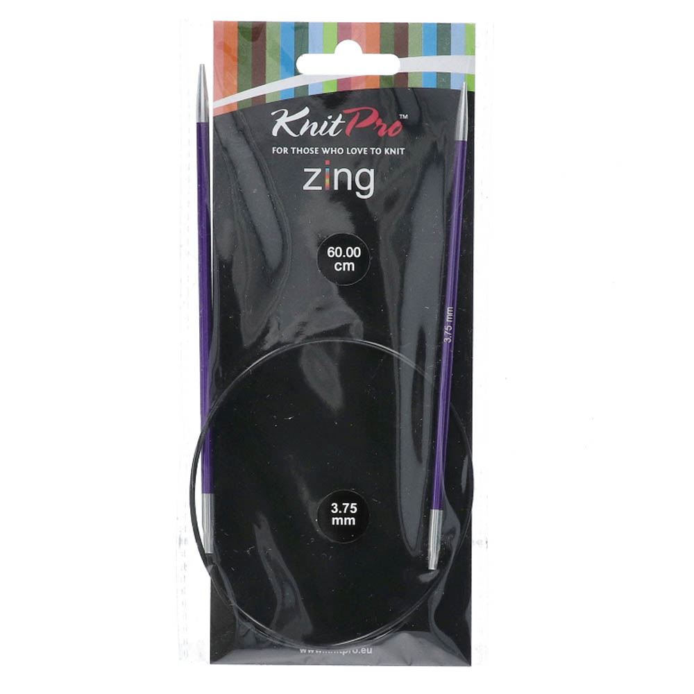 KnitPro Zing Rondbreinaalden 60cm 3,75mm