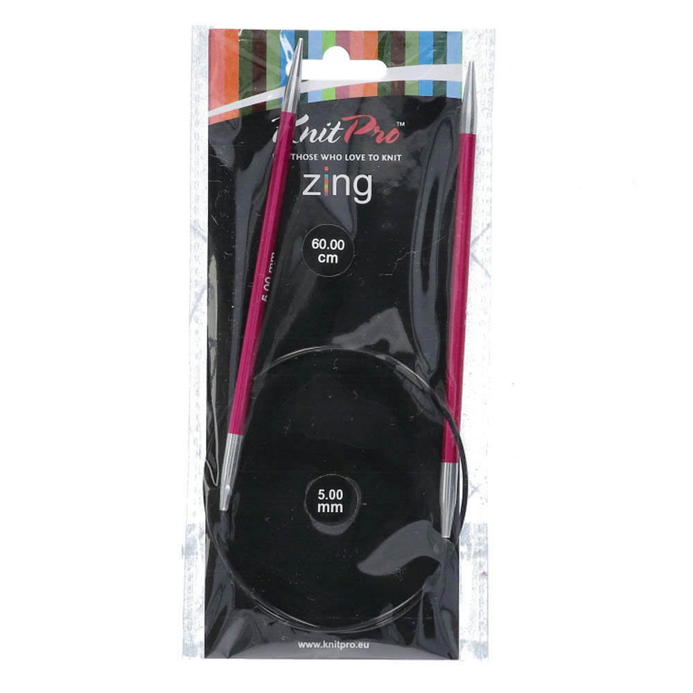 KnitPro Zing Rondbreinaalden 60cm 5,00mm
