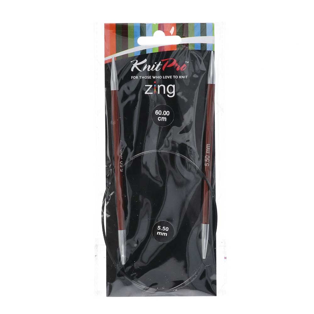 KnitPro Zing Rondbreinaalden 60cm 5,50mm