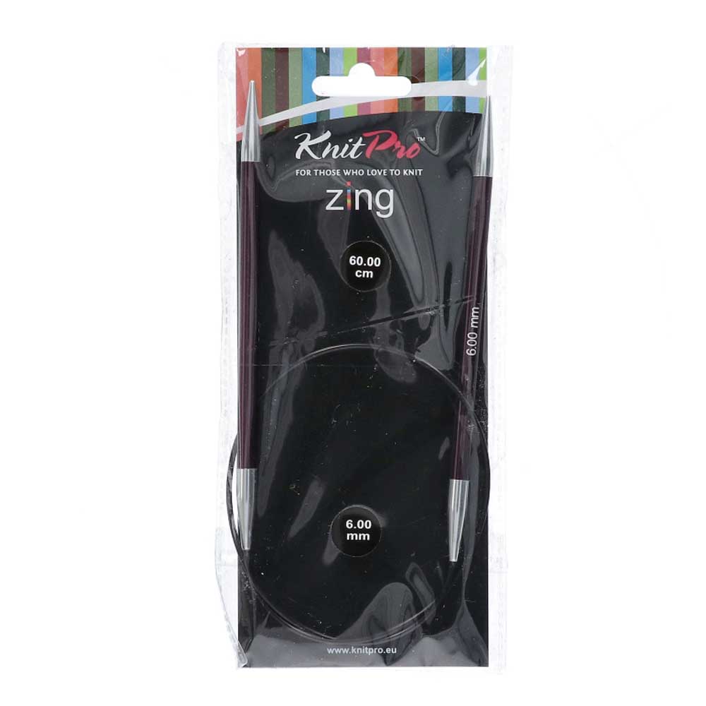 KnitPro Zing Rondbreinaalden 60cm 6,00mm