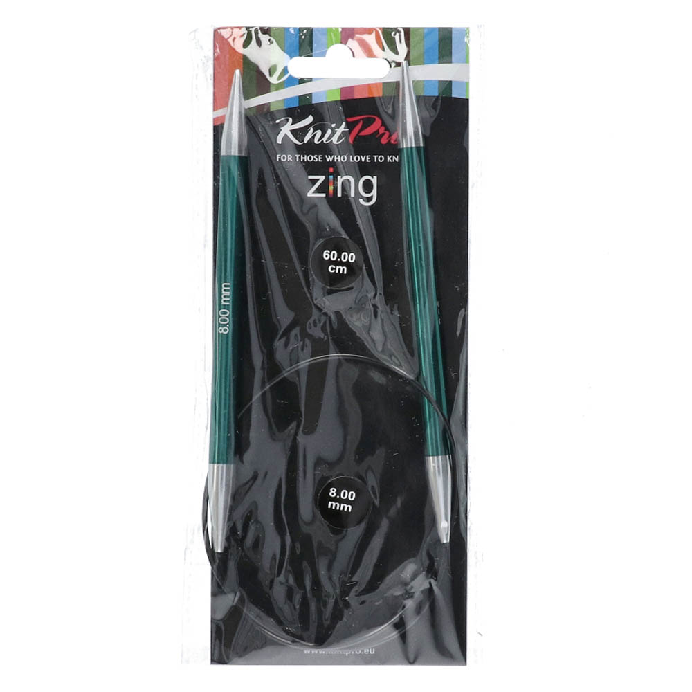 KnitPro Zing Rondbreinaalden 60cm 8,00mm