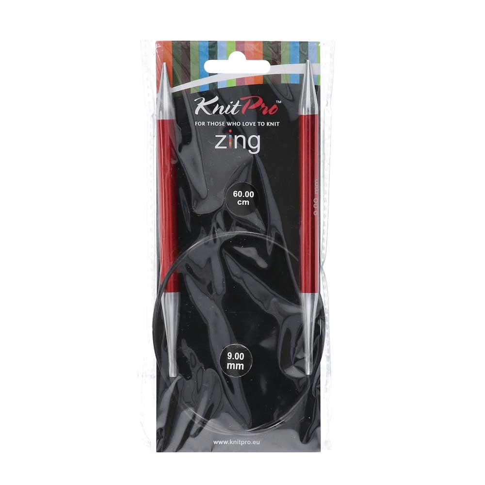 KnitPro Zing Rondbreinaalden 60cm 9,00mm