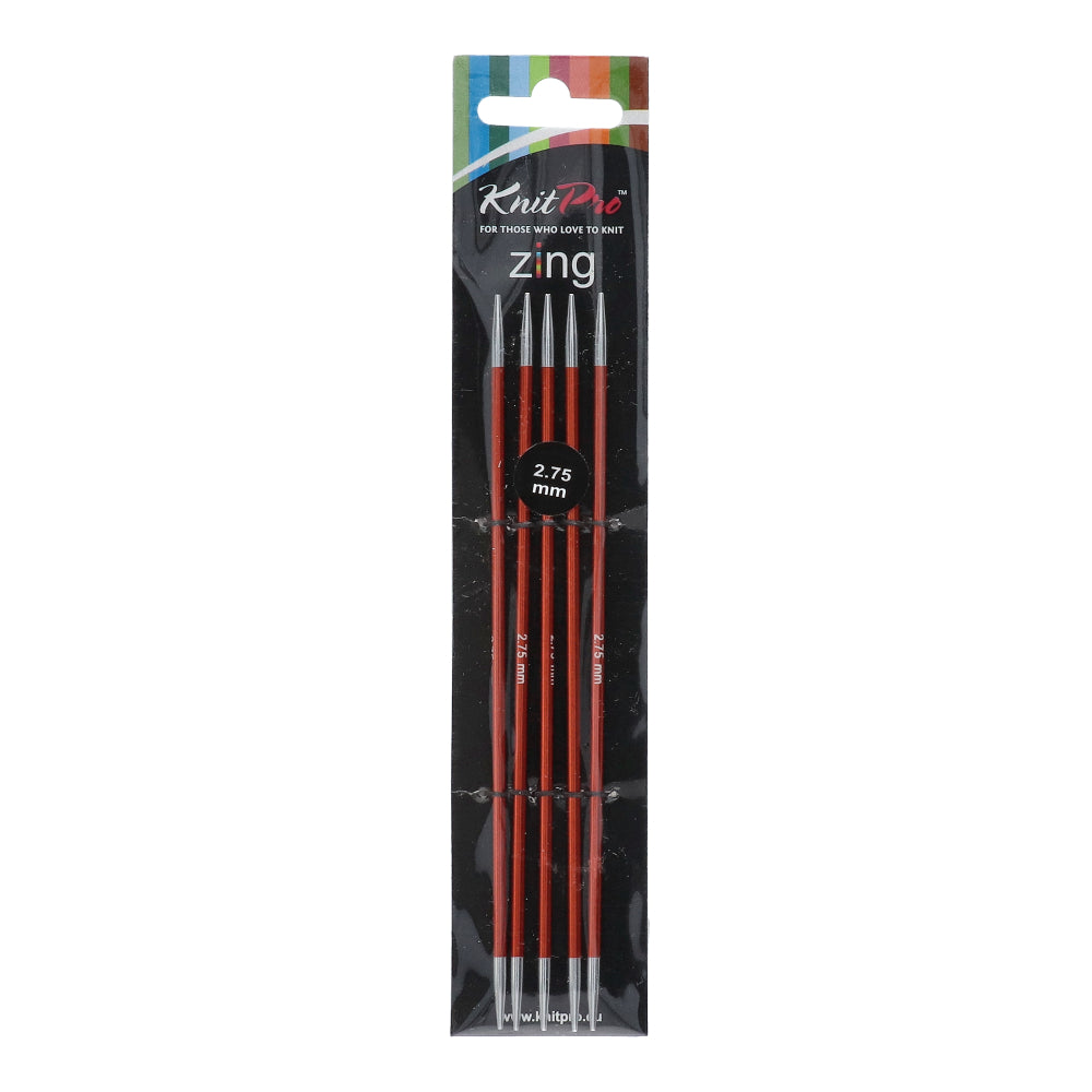KnitPro Zing Sokkennaalden 15cm 2,75 mm