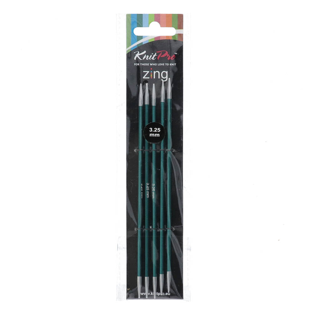KnitPro Zing Sokkennaalden 15cm 3,25 mm