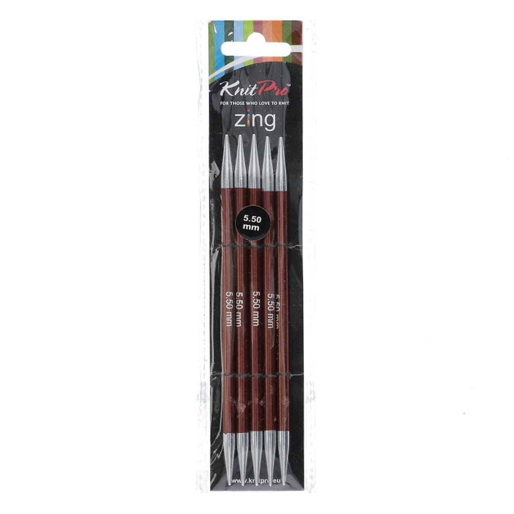 KnitPro Zing Sokkennaalden 15cm 5,50 mm