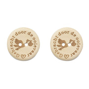 Durable Houten Knopen Gebracht Door De Ooievaar 30mm 2 stuks