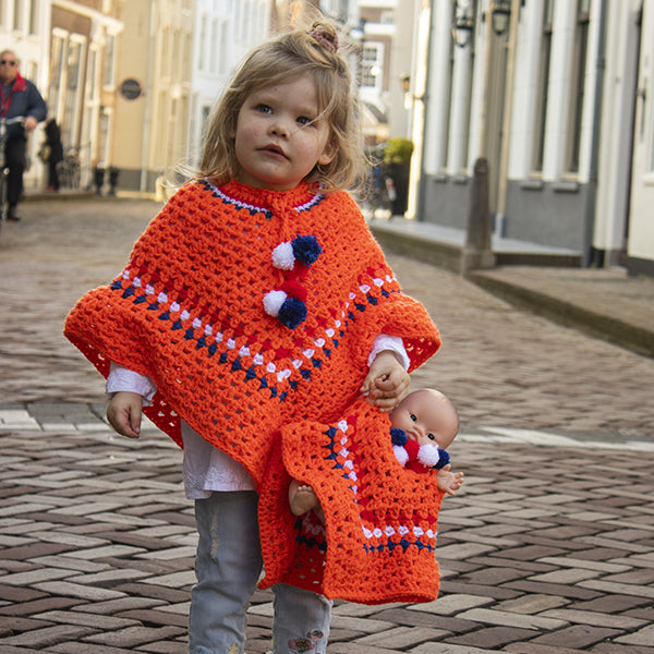 Koningsdag Kinderponcho Haakpakket