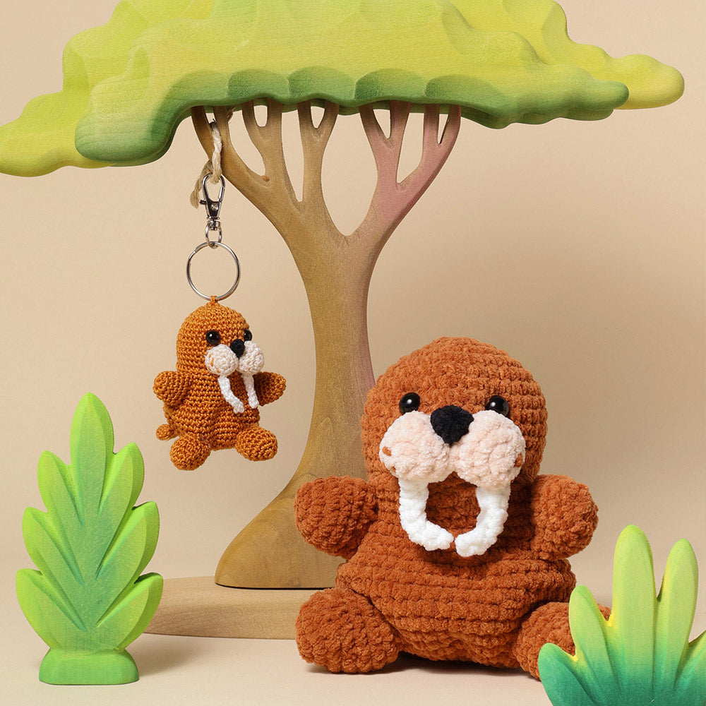Sleutelhanger walrus kroeltje — gemaakt met Kroeltjes haken deel