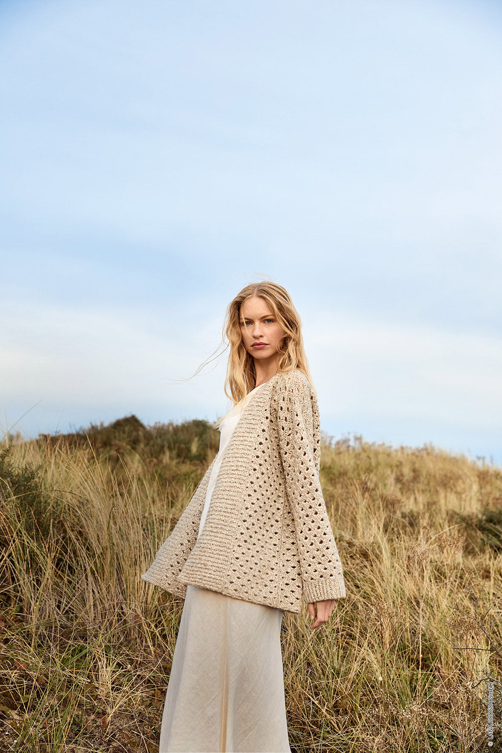 Fs natural knits lana grossa mf — gemaakt met Lana Grossa Bottoni (10) - Lana Grossa Bottoni 008 Grijsblauw/Gebroken Wit