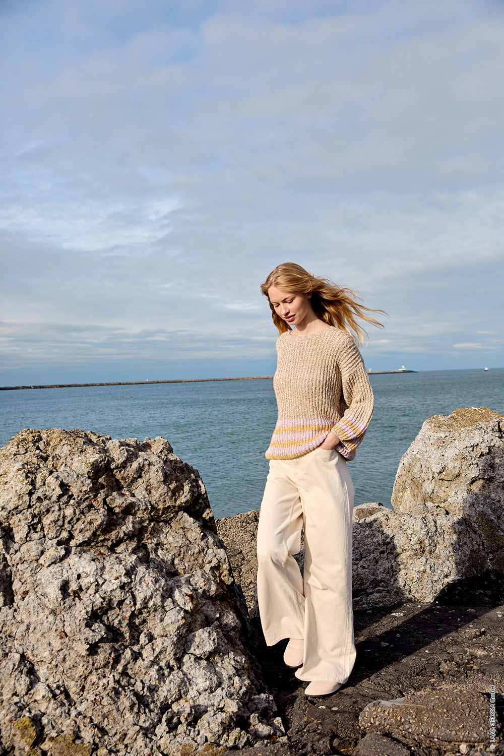 Fs natural knits lana grossa mf — gemaakt met Lana Grossa Bottoni (7) - Lana Grossa Bottoni 008 Grijsblauw/Gebroken Wit