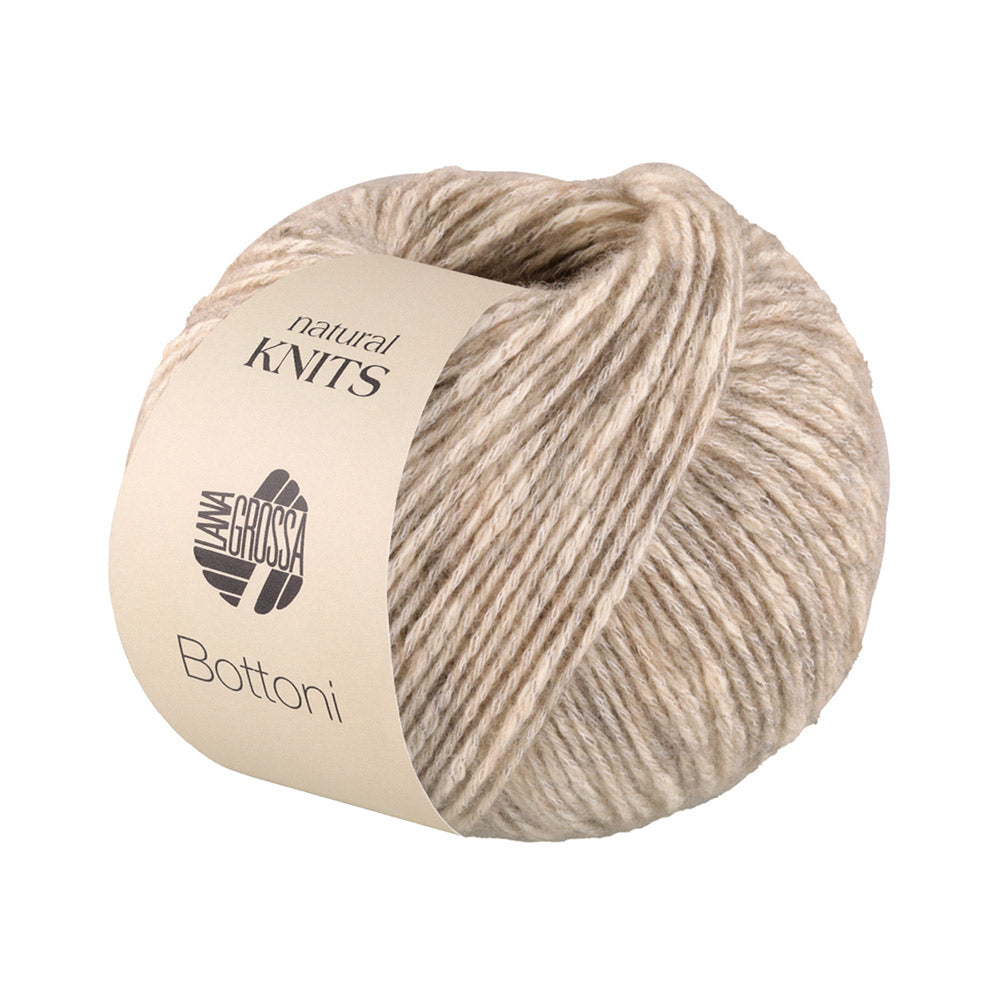 Lana Grossa Bottoni 013 Grijsbeige/Creme