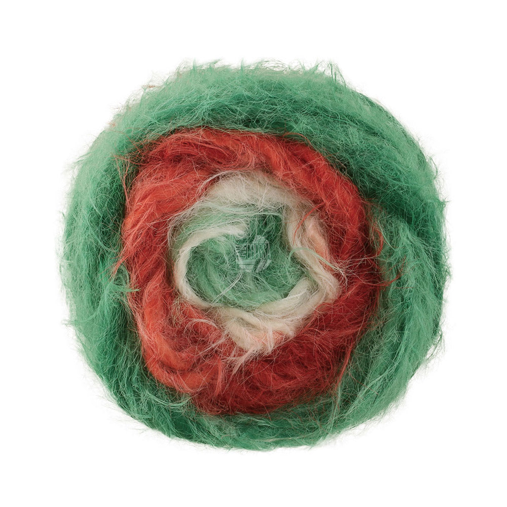 Lana Grossa Christmas Edition Basta Mista 0799 Groen/Wit/Rood - afwisselend gestreept