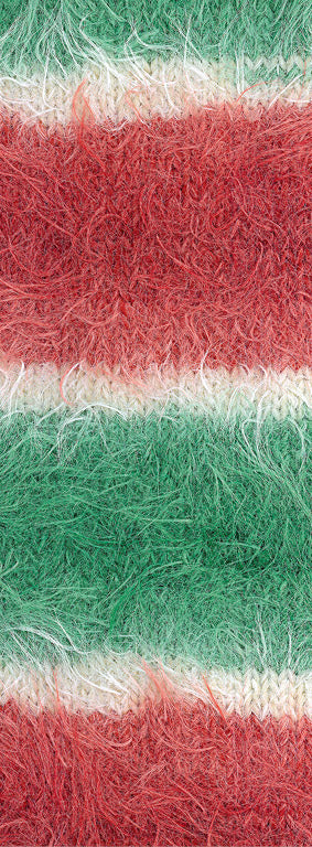 Christmas edition basta mista lana grossa — gemaakt met Lana Grossa Christmas Edition Basta Mista - Lana Grossa Christmas Edition Basta Mista 0799 Groen/Wit/Rood - afwisselend gestreept