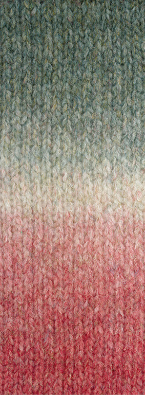 Christmas edition gigante lurex lana grossa — gemaakt met Lana Grossa Christmas Edition Gigante Lurex - Lana Grossa Christmas Edition Gigante Lurex 0999 Grijs/Witgrijs/Ecru/Wit-rood/Bes - verlopend gestreept