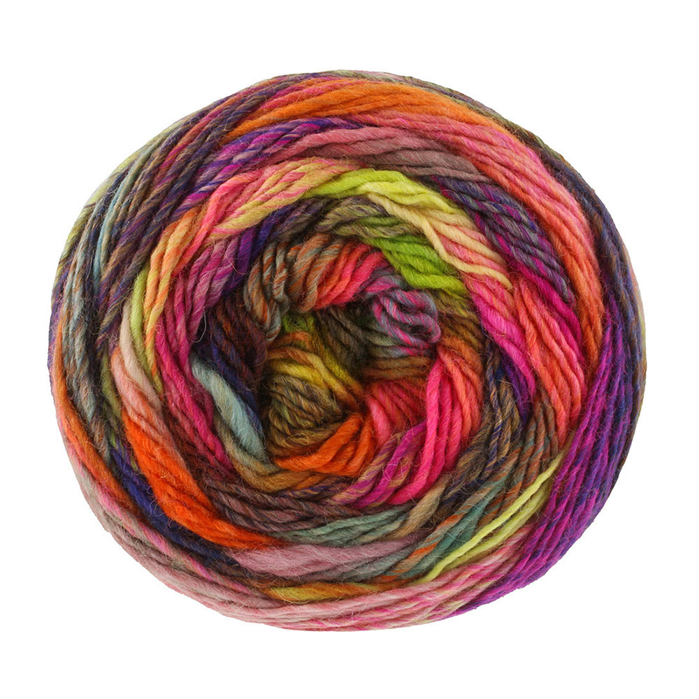 Lana Grossa Colorissimo 219 Grijs/Donkerbruin/Violet/Roodviolet/Oranje/Rood/Geel/Lichtgroen/Roze/Mintgrijs/Koraal