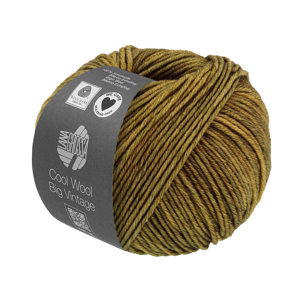 Lana Grossa Cool Wool Big Vintage 7181 Donker Olijfgroen