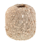 Lana Grossa Cosmo 010 Zandbeige bol katoengaren met glanzende pailletten