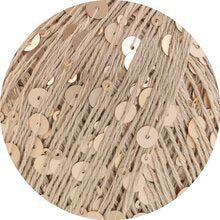 Detailfoto van Lana Grossa Cosmo 010 Zandbeige met grote en kleine pailletten