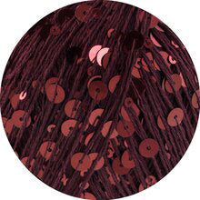 Detailfoto van Lana Grossa Cosmo 017 Bourgondisch met grote en kleine pailletten