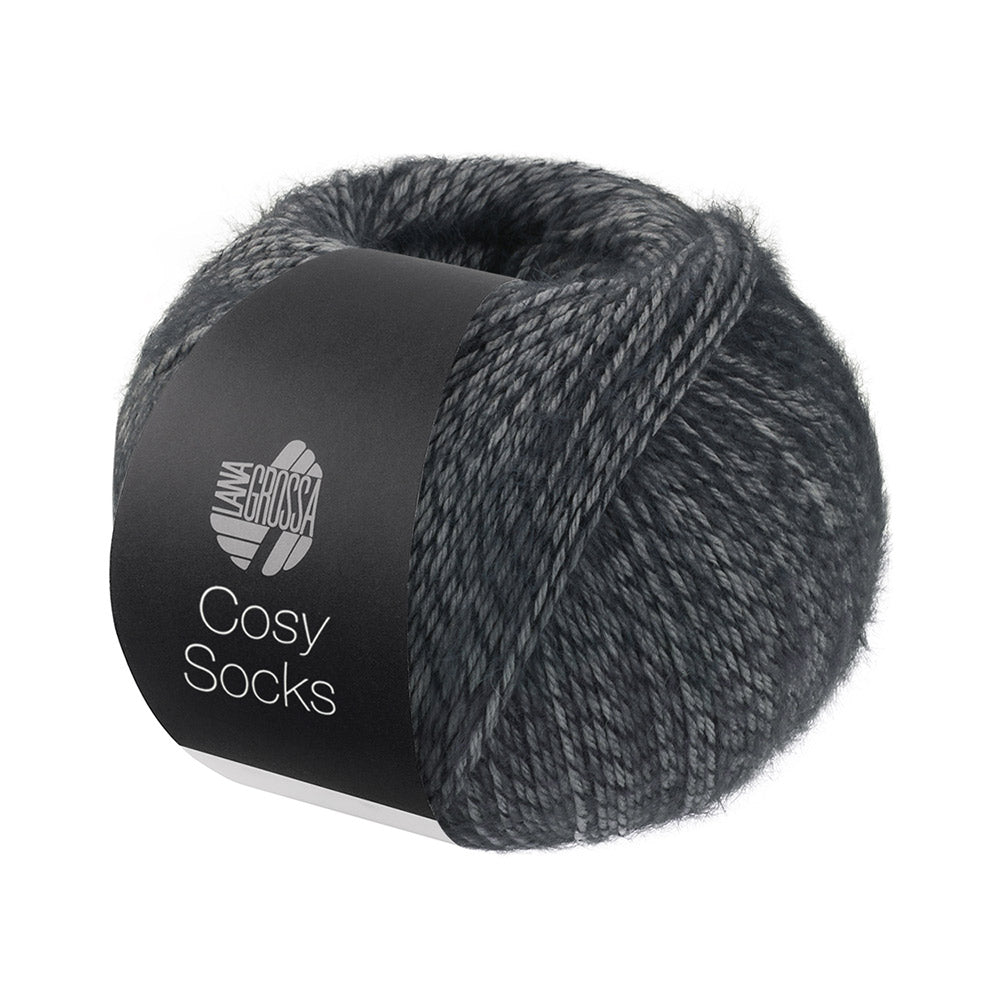 Lana Grossa Cosy Socks 0007 Donkergrijs
