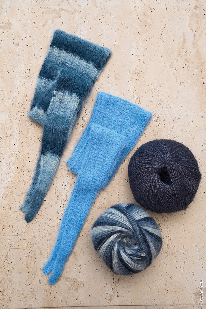 Hw cosy socks lana grossa mf — gemaakt met Lana Grossa Cosy Socks Soft Stripes (6) - Lana Grossa Cosy Socks Soft Stripes 104 Antraciet/Donker-/Muis-/Lichtgrijs