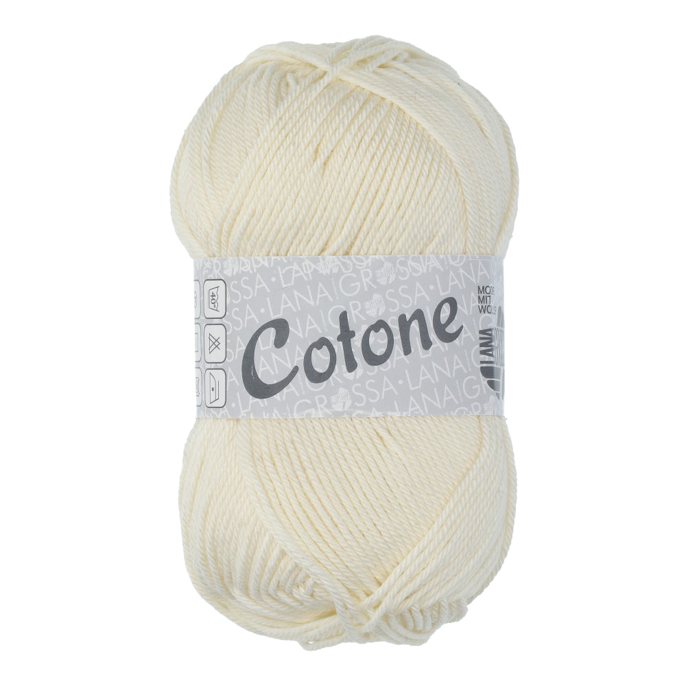 Lana Grossa Cotone 028 Gebroken Wit