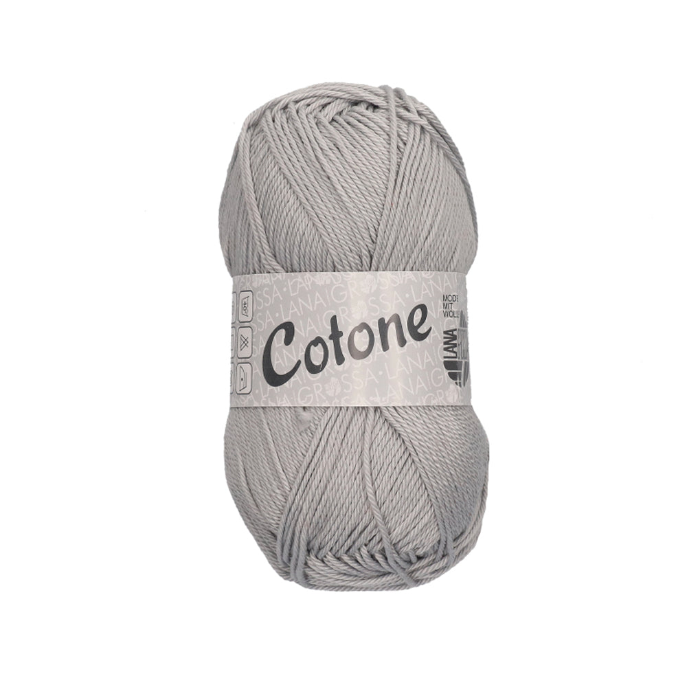 Lana Grossa Cotone 063 Zilver Grijs