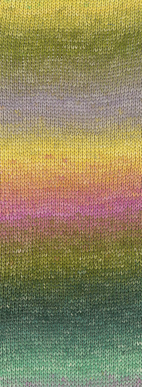 Cotonella lana grossa - gemaakt met Lana Grossa Cotonella - Lana Grossa Cotonella 018 Donkerolijf/Lila/Geel/Oranje/Roze/Modder/Mintturquoise/Donkergrijs