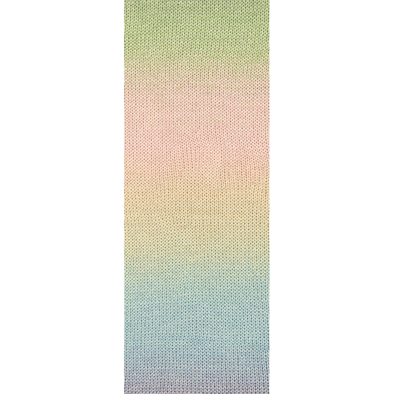 Detail - gemaakt met Lana Grossa Cotonella 1 - Lana Grossa Cotonella 001 Pastelgroen/Pastelroze/Beige/Pastelblauw/Grijspaars