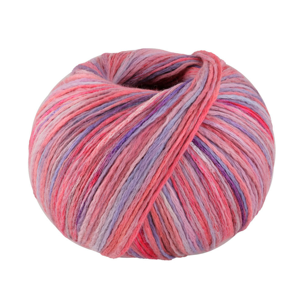 Lana Grossa Cotonella Multi 102 Lichtrood/paars/mint/paars