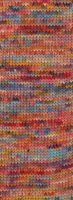 Cotonella multi lana grossa — gemaakt met Lana Grossa Cotonella Multi - Lana Grossa Cotonella Multi 109 Rood/munt/oranje/lichtblauw/geel bont