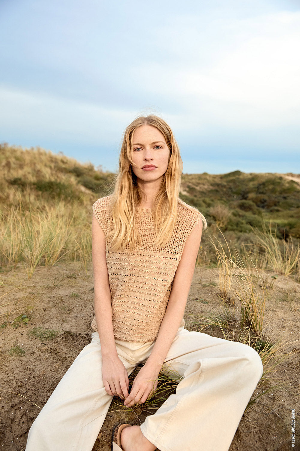Fs natural knits lana grossa mf — gemaakt met Lana Grossa Cotton Wool - Lana Grossa Cotton Wool 016 Rood