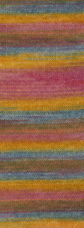 Cottonhair lana grossa — gemaakt met Lana Grossa Cottonhair - Lana Grossa Cottonhair 106 Omber/bes/okergeel/oudroze/roze/fuchsia/rookblauw