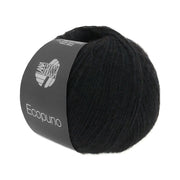 Bol Lana Grossa Ecopuno 016 Zwart met zachte katoen-, merino- en alpacavezels