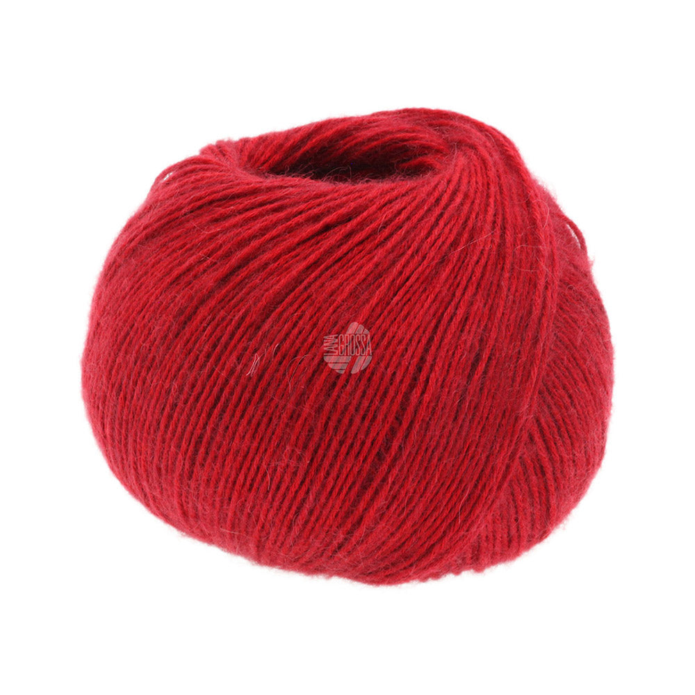 Bol Lana Grossa Ecopuno 047 Kersenrood met zachte katoen-, merino- en alpacavezels