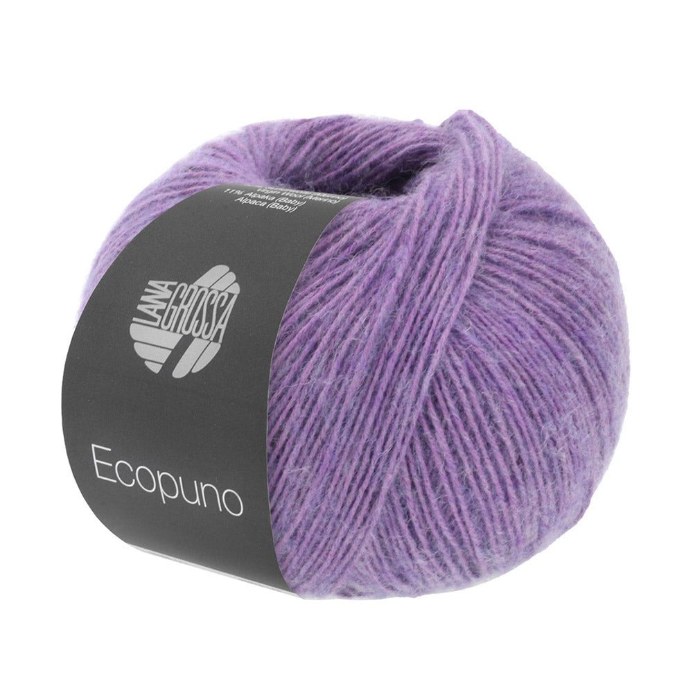 Bol Lana Grossa Ecopuno 084 Lavendel met zachte katoen-, merino- en alpacavezels