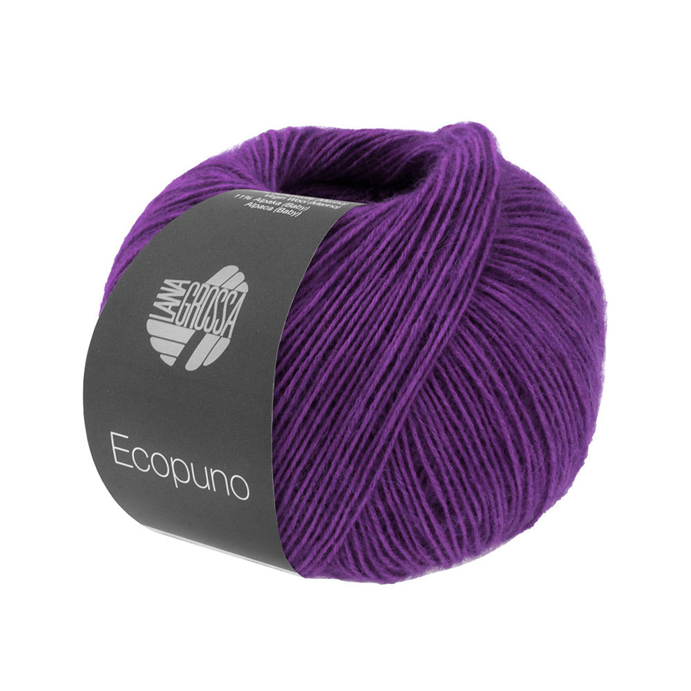 Bol Lana Grossa Ecopuno 206 Violet met zachte katoen-, merino- en alpacavezels