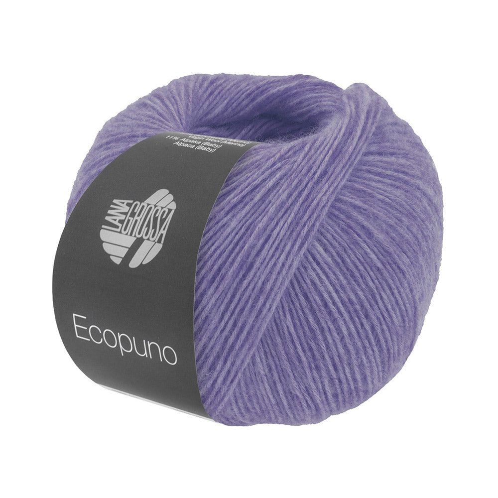 Bol Lana Grossa Ecopuno 214 Paarsblauw met zachte katoen-, merino- en alpacavezels