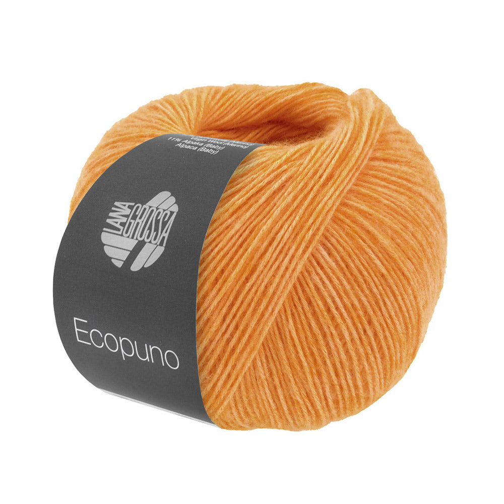 Bol Lana Grossa Ecopuno 216 Saffraangeel met zachte katoen-, merino- en alpacavezels