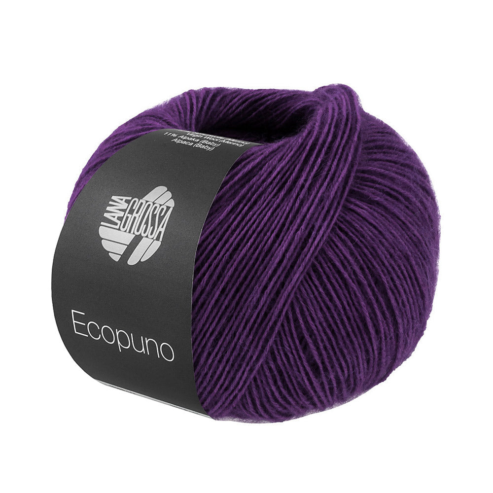 Bol Lana Grossa Ecopuno 217 Diep Violet met zachte katoen-, merino- en alpacavezels