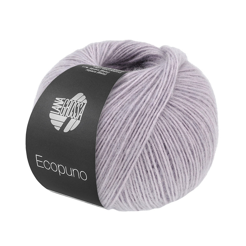 Bol Lana Grossa Ecopuno 218 Grijs Paars met zachte katoen-, merino- en alpacavezels