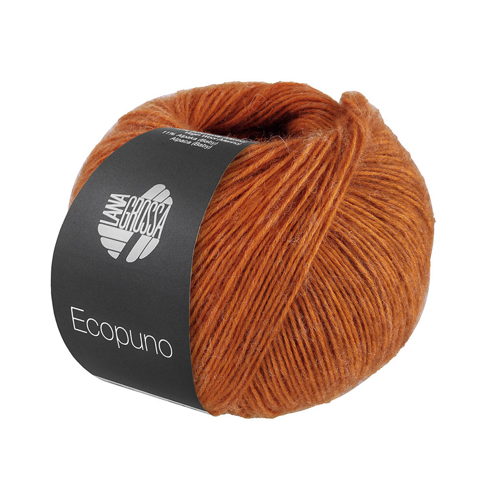 Bol Lana Grossa Ecopuno 223 Roest met zachte katoen-, merino- en alpacavezels