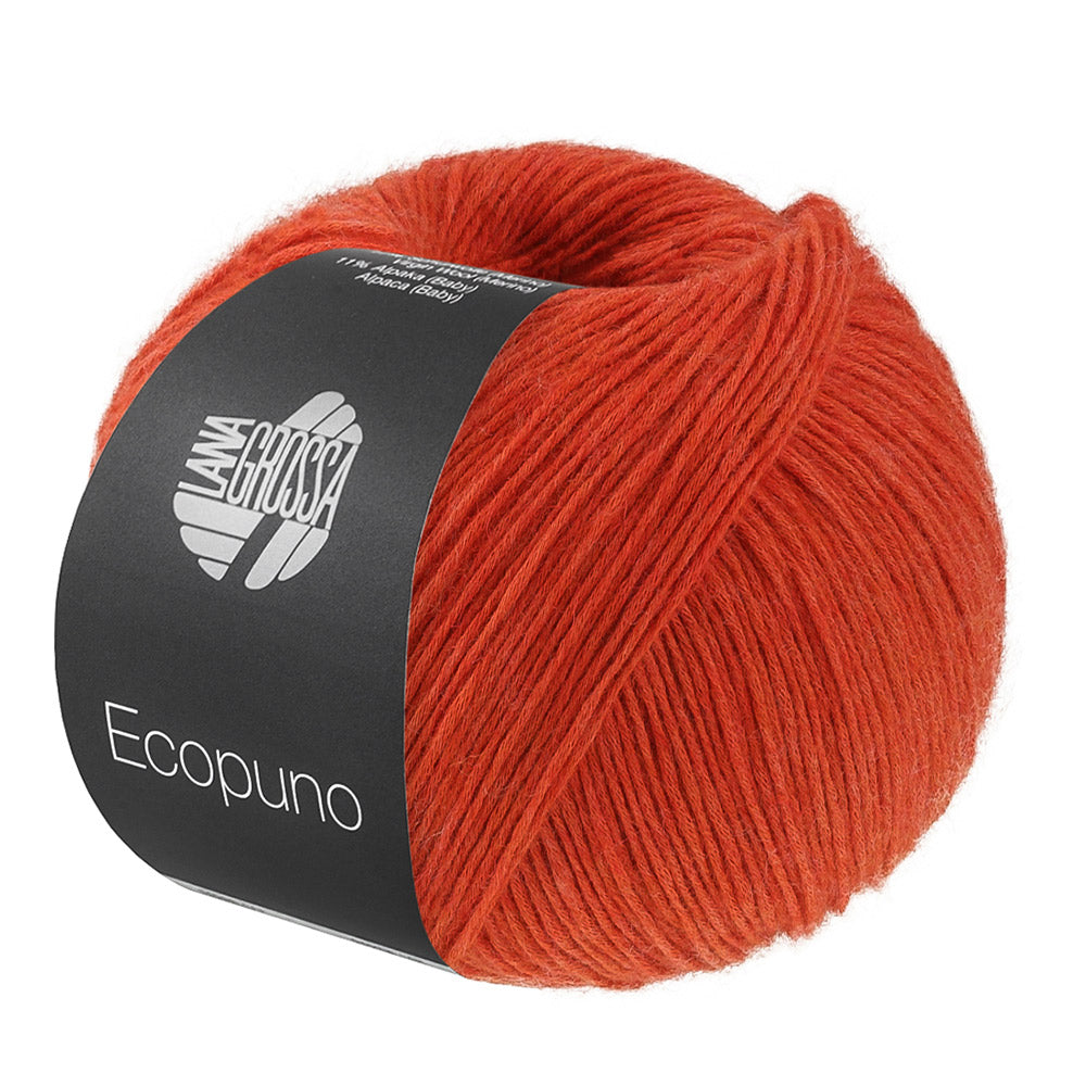 Bol Lana Grossa Ecopuno 230 Terracotta met zachte katoen-, merino- en alpacavezels