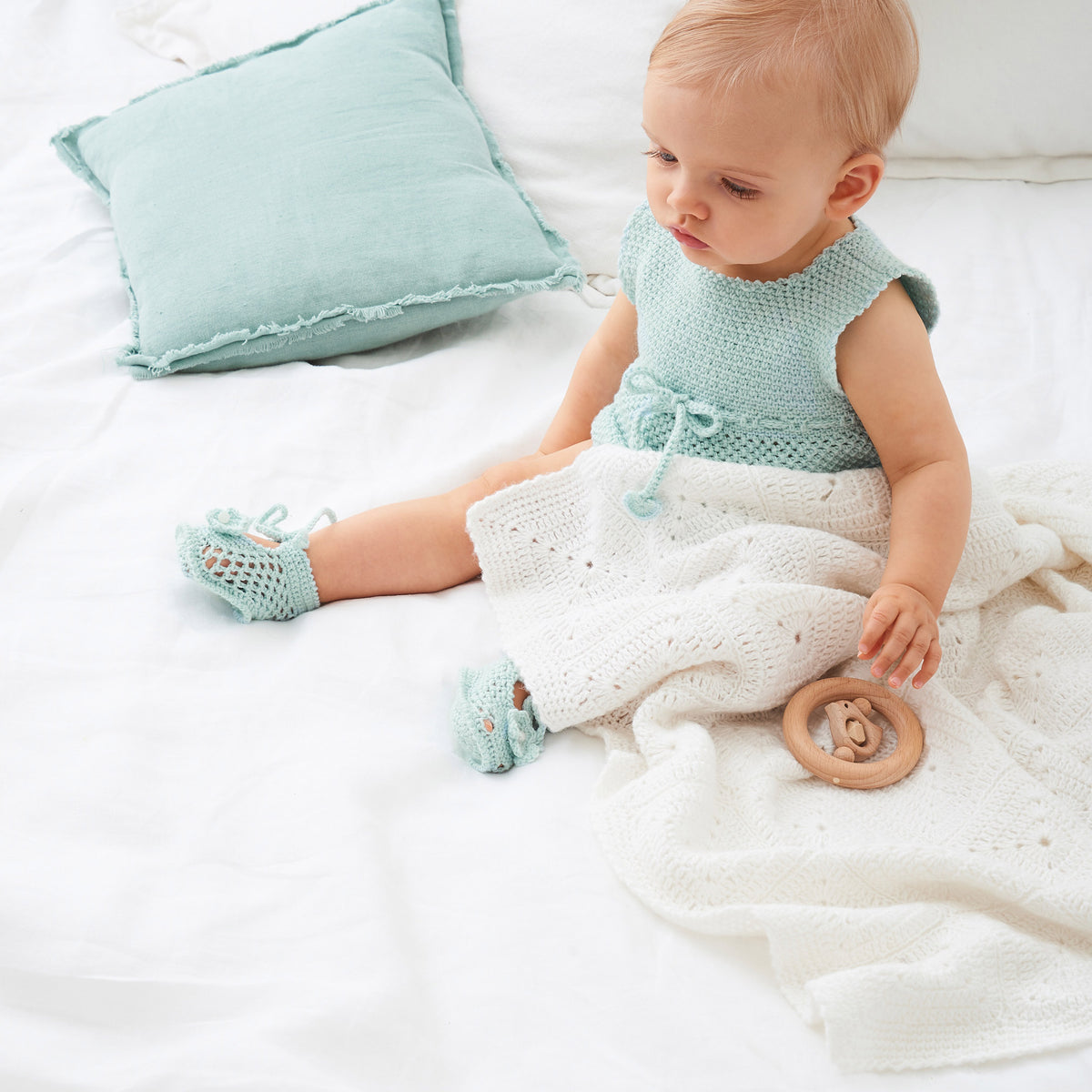 Hw infanti lana grossa — gemaakt met Lana Grossa Ecopuno Granny Squares Babydeken Haakpakket - Vrije kleurkeuze
